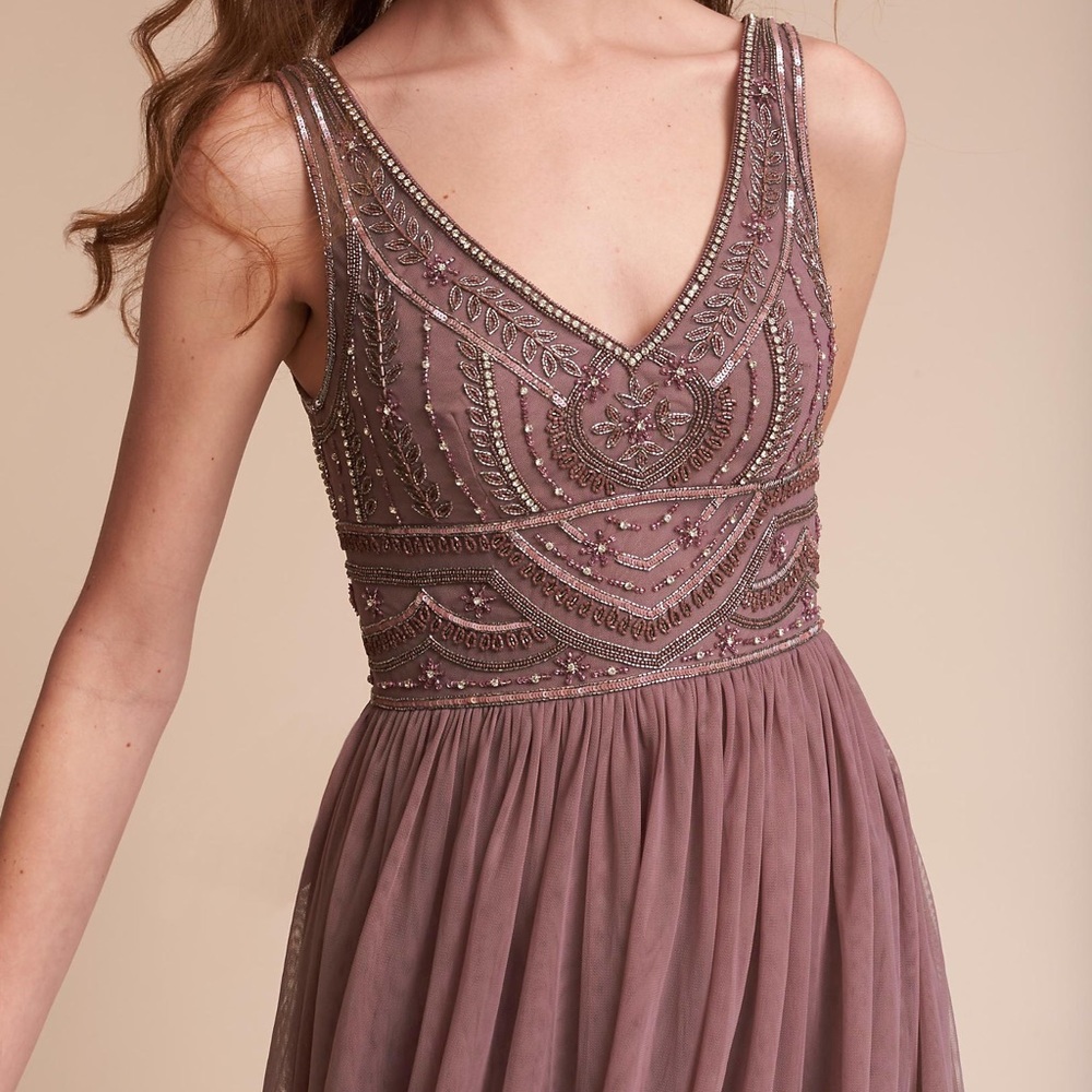 BHLDN purple prom gown